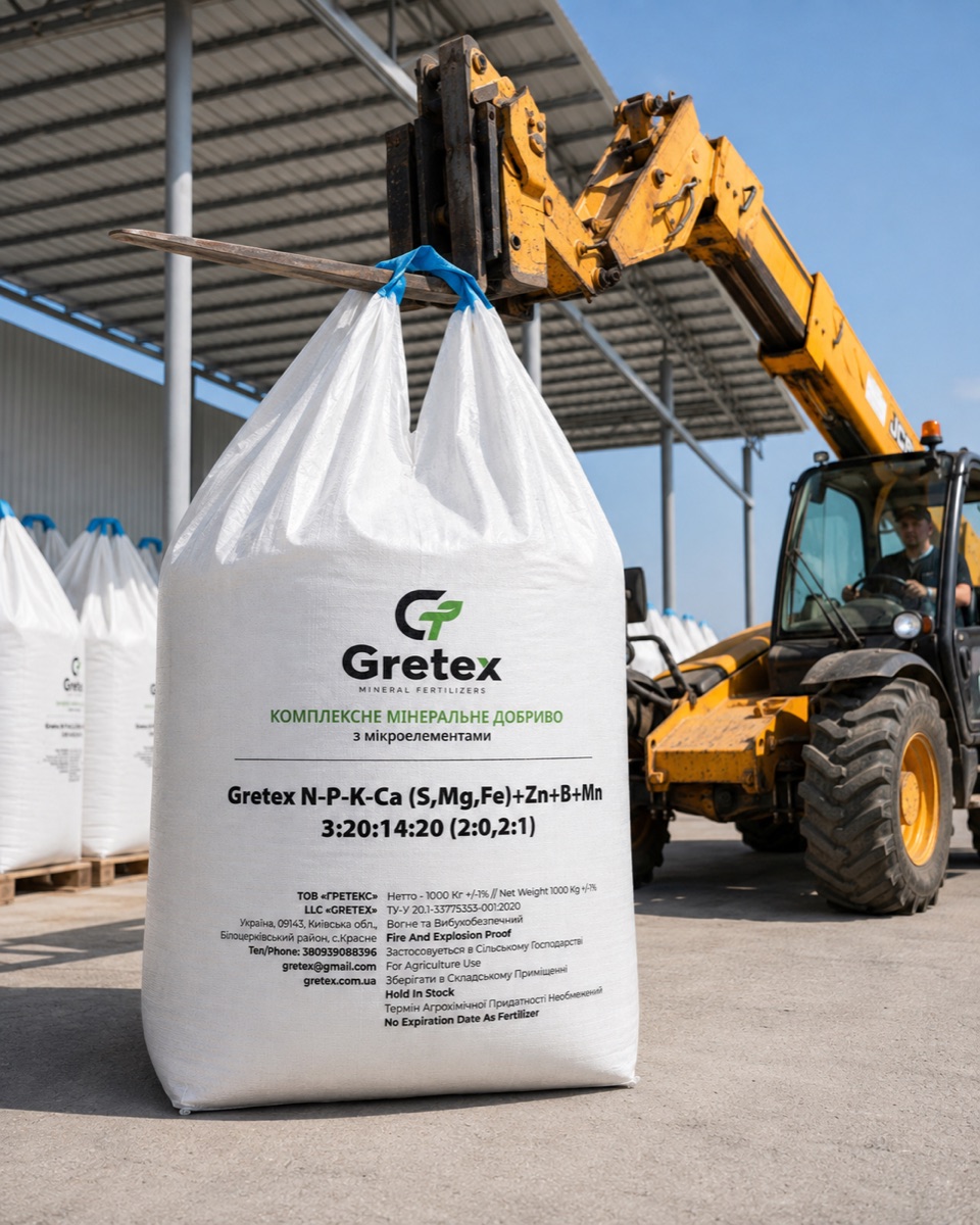 Відвантаження біг-бегів GRETEX телескопічним навантажувачем